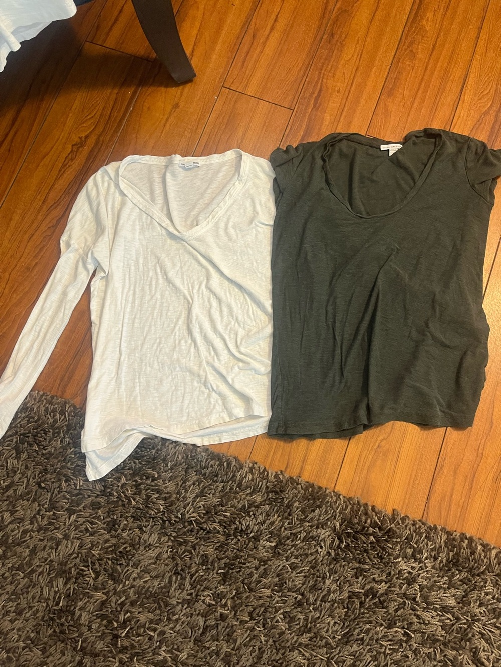 James Perse  Two Basic V-Neck Tees